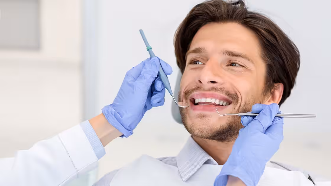 Man in dental chair