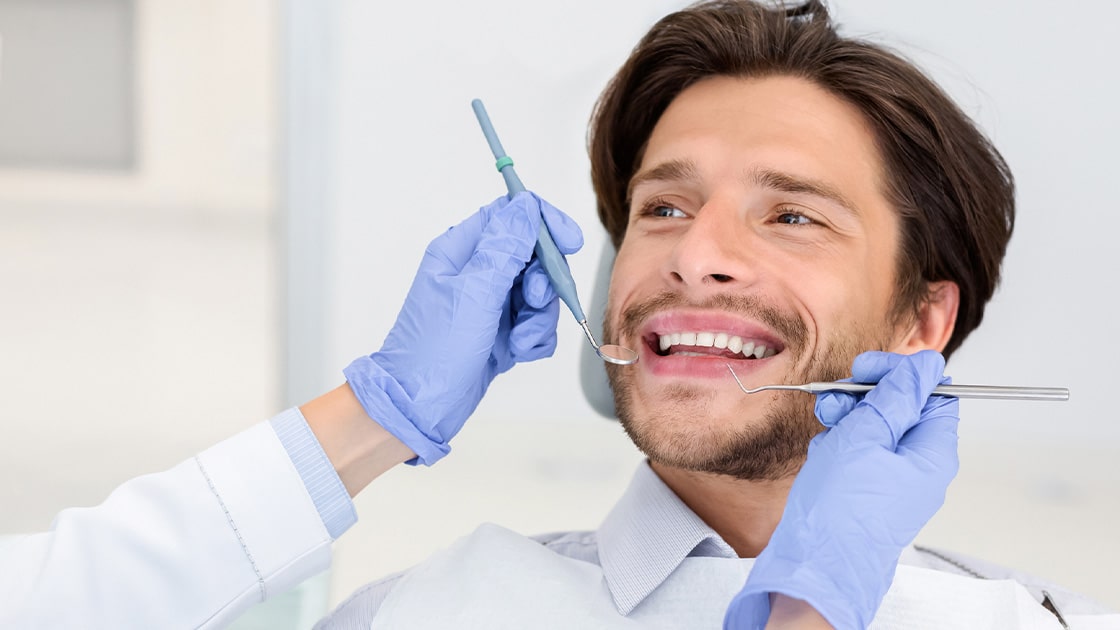 Man in dental chair